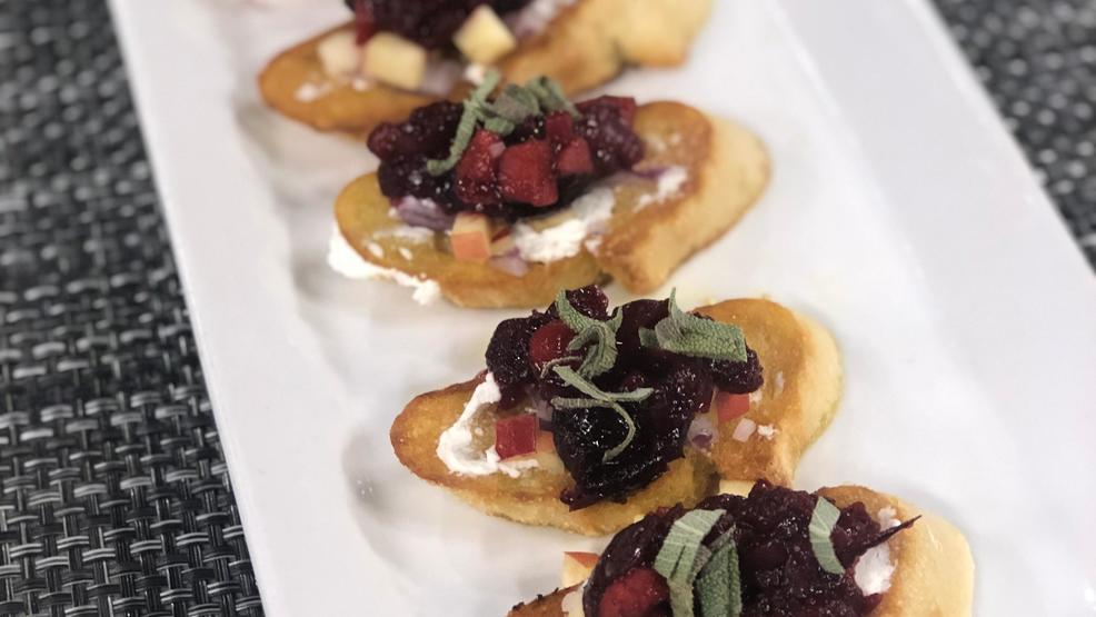 Apple and Goat Cheese Bruschetta WLUK