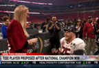 Bama offensive lineman proposes to girlfriend after national championship