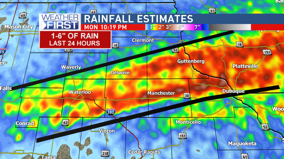 Heavy rainfall leads to flooding and rises on eastern Iowa rivers KGAN