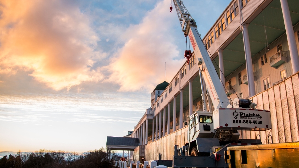 Grand Hotel construction on Mackinac Island underway WPBN