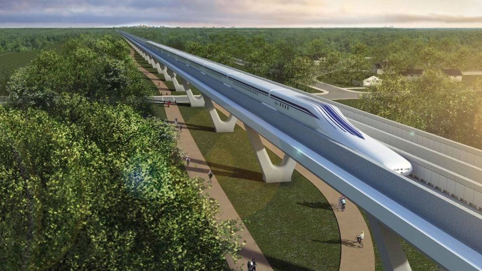 2 possible routes chosen for 375mph Maglev train linking DC, Baltimore