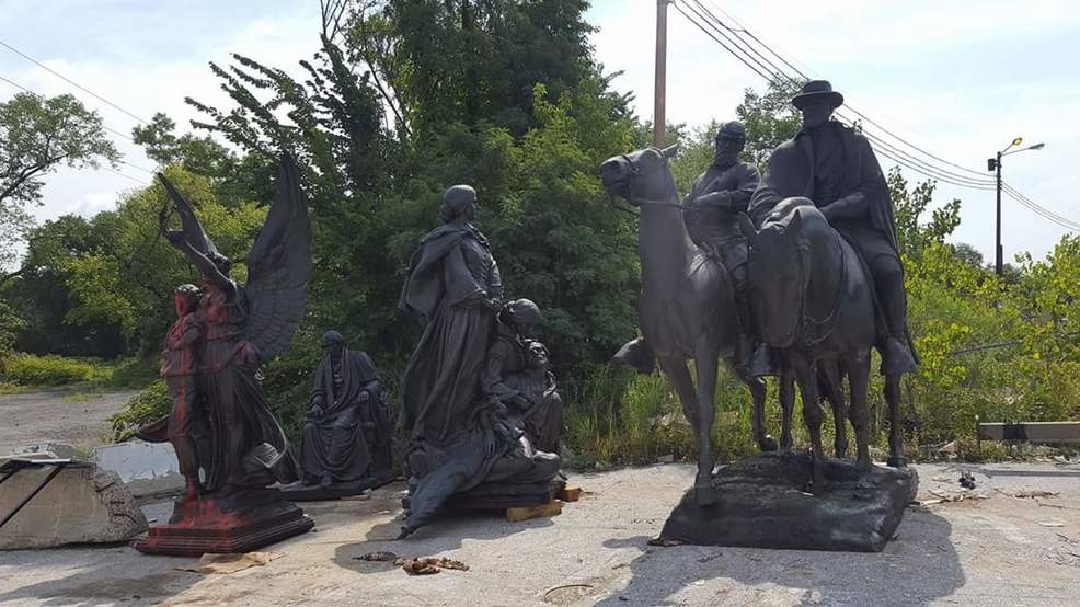 Baltimore Confederate statues spotted in city lot WBFF