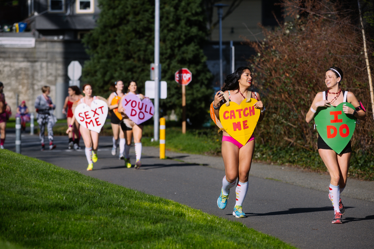 Photos Seattle strips down for the Cupid's Undie Run Seattle Refined