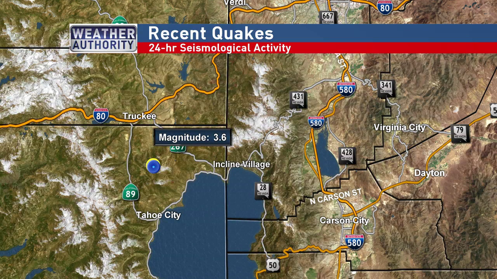 Moderate earthquake strikes Lake Tahoearea Thursday morning KSNV