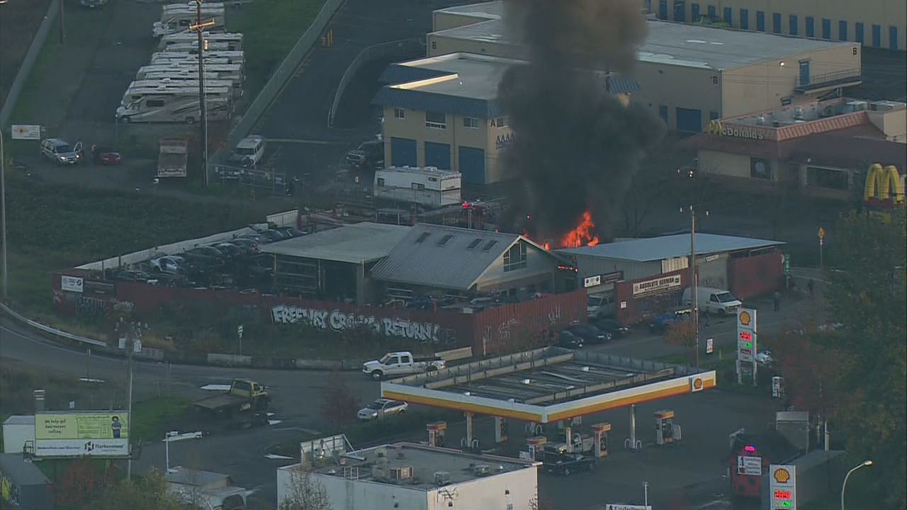 Photos: Fire Burns Burien Area Auto Wrecking Yard | KOMO