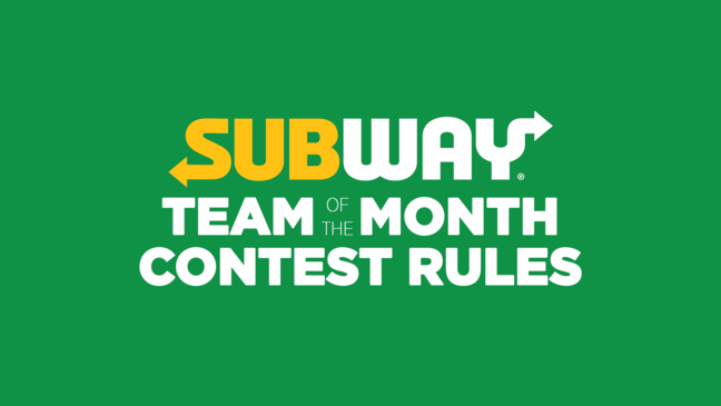 Subway Team of the Month Rules