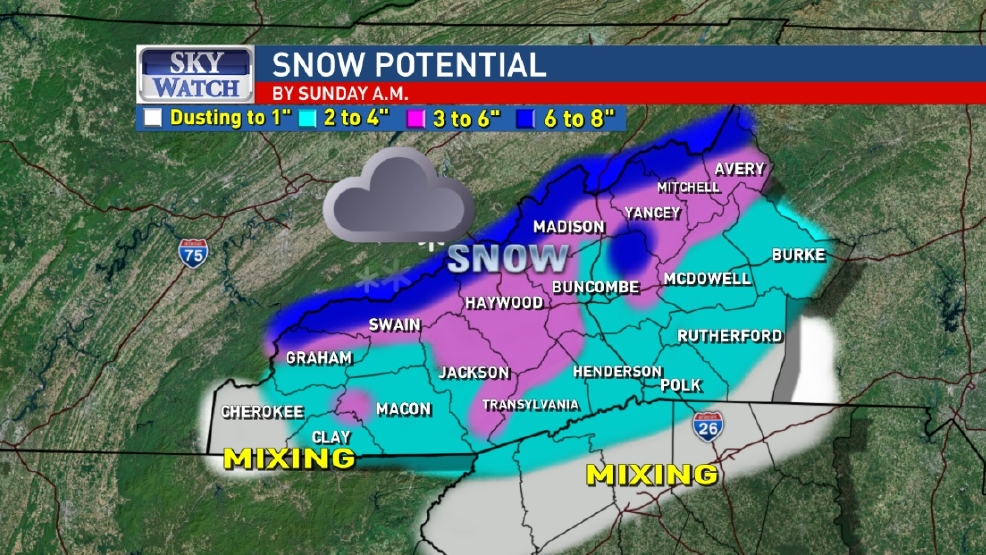 SNOW POTENTIAL Storm watch now a winter storm warning for most of