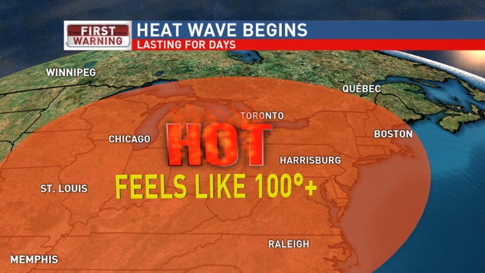 Heat Wave begins today and is expected to continue through 4th of July