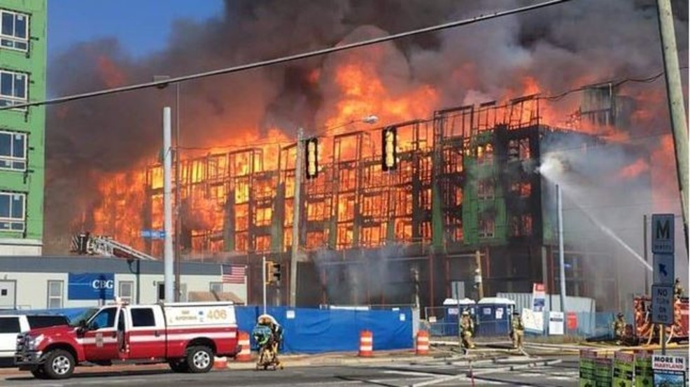 Video Huge Fire In Alexandria Section Of Fairfax Co Destroys Buildings Closes Route 1 Wlos